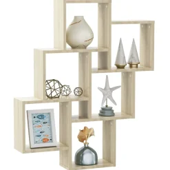 vidaXL Wandschap kubus 78x15x93 cm bewerkt hout sonoma eiken