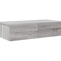 vidaXL Wandschap met lades 60x26,5x15 cm bewerkt hout grijs sonoma