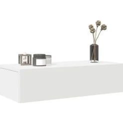 vidaXL Wandschap met lades 60x26,5x15 cm bewerkt hout wit