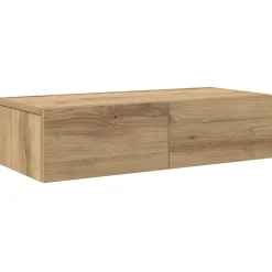 vidaXL Wandschap met lades 60x26,5x15 cm bewerkt hout artisanaal eiken