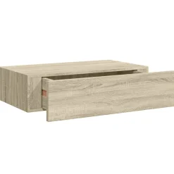vidaXL Wandschap met lade 40x23,5x10 cm MDF eikenkleurig