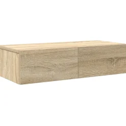 vidaXL Wandschap met lades 60x26,5x15cm bewerkt hout sonoma eikenkleur