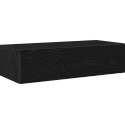 vidaXL Wandschap met lades 60x26,5x15 cm bewerkt hout zwart