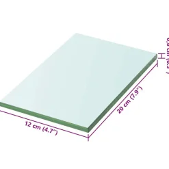 vidaXL Wandschap transparant 20x12 cm glas