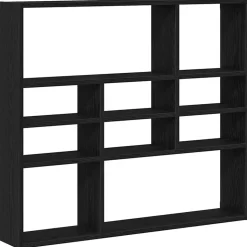 vidaXL Wandschap 90x16x78 cm bewerkt hout zwart eikenkleur