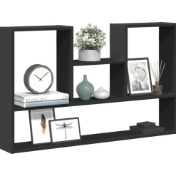 vidaXL Wandschap 99x15x60 cm bewerkt hout zwart