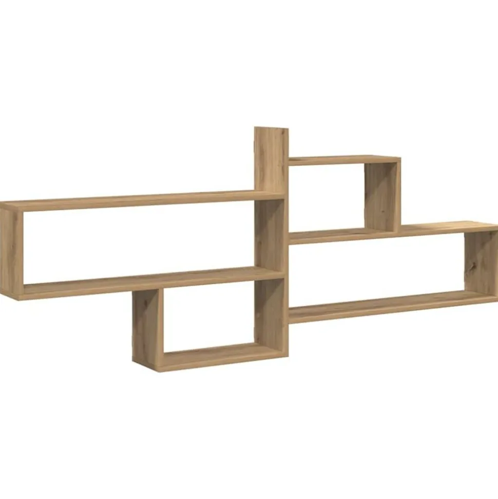 vidaXL Wandschap 167,5x18x68 cm bewerkt hout artisanaal eikenkleurig