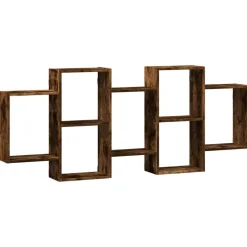 vidaXL Wandschap 159x18x65 cm bewerkt hout gerookt eikenkleurig
