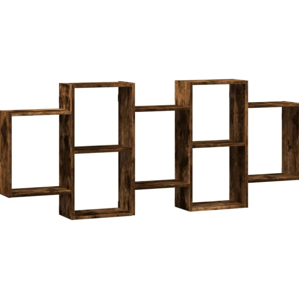 vidaXL Wandschap 159x18x65 cm bewerkt hout gerookt eikenkleurig