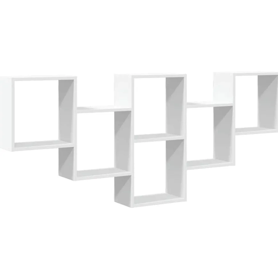 vidaXL Wandschap 159x18x66 cm bewerkt hout wit