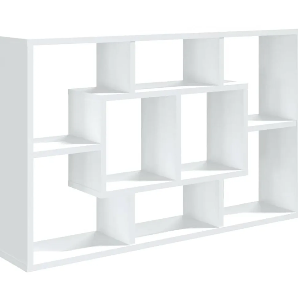 vidaXL Wandschap 85x16x52,5 cm bewerkt hout wit