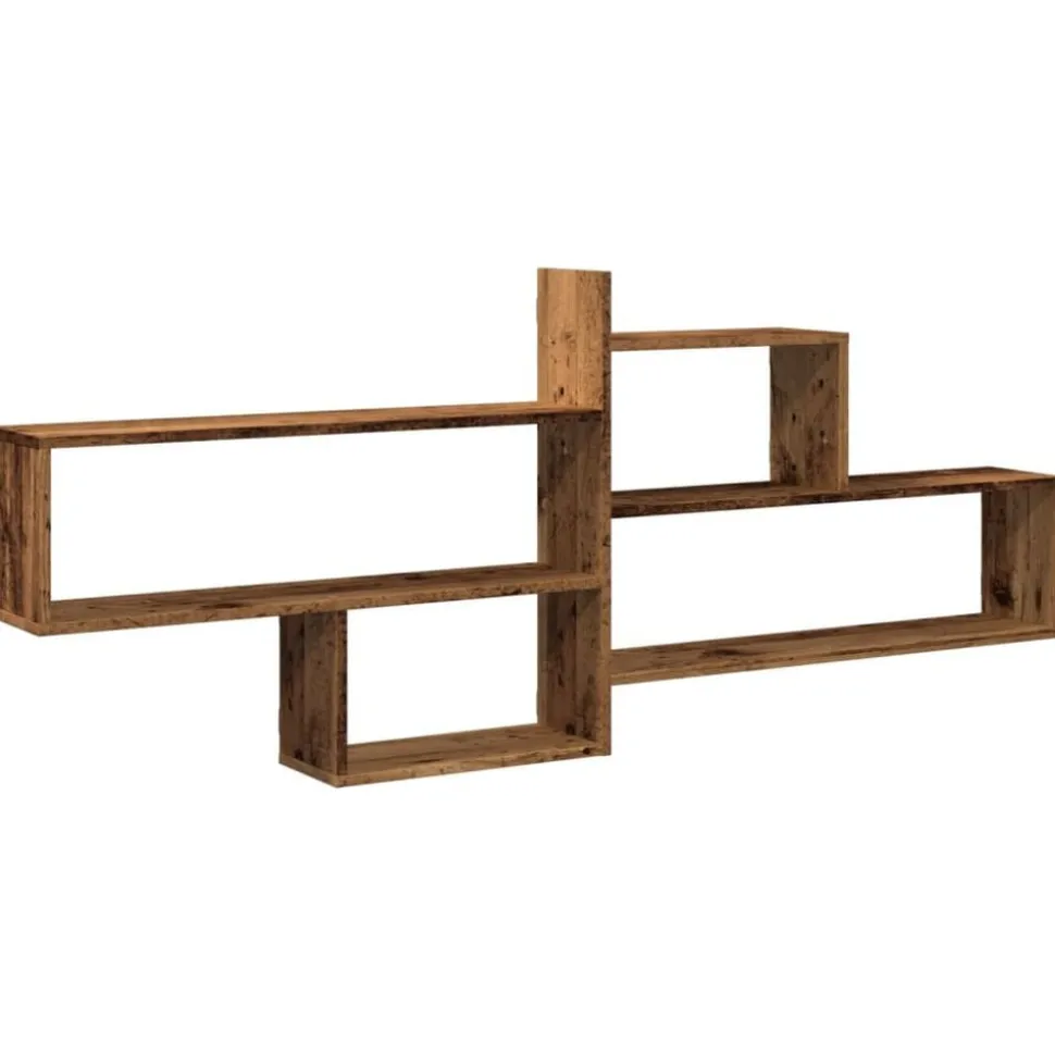 vidaXL Wandschap 167,5x18x68 cm bewerkt hout oud houtkleurig