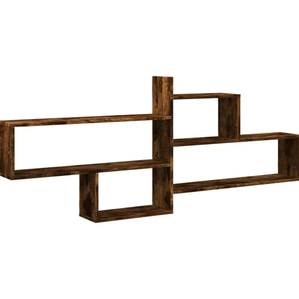 vidaXL Wandschap 167,5x18x68 cm bewerkt hout gerookt eikenkleurig