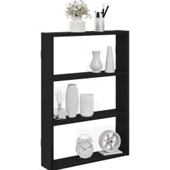 vidaXL Wandschap 43x9x60 cm bewerkt hout zwart