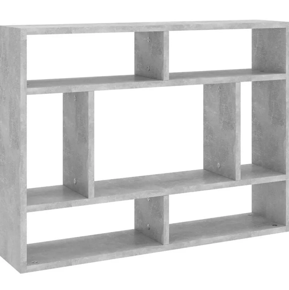 vidaXL Wandschap 75x16x55 cm bewerkt hout betongrijs