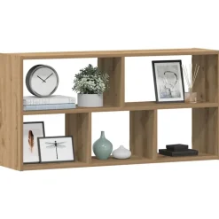 vidaXL Wandschap 100x25x50 cm bewerkt hout artisanaal eikenkleurig