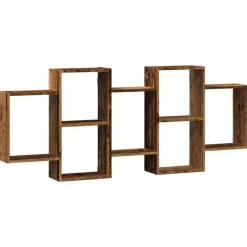 vidaXL Wandschap 159x18x65 cm bewerkt hout oud houtkleurig