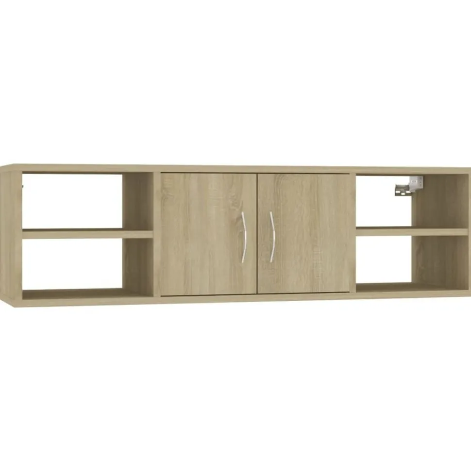 vidaXL Wandschap 102x30x29 cm bewerkt hout sonoma eikenkleurig