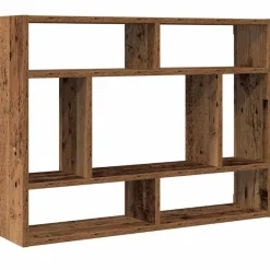 vidaXL Wandschap 75x16x55 cm bewerkt hout oud houtkleurig