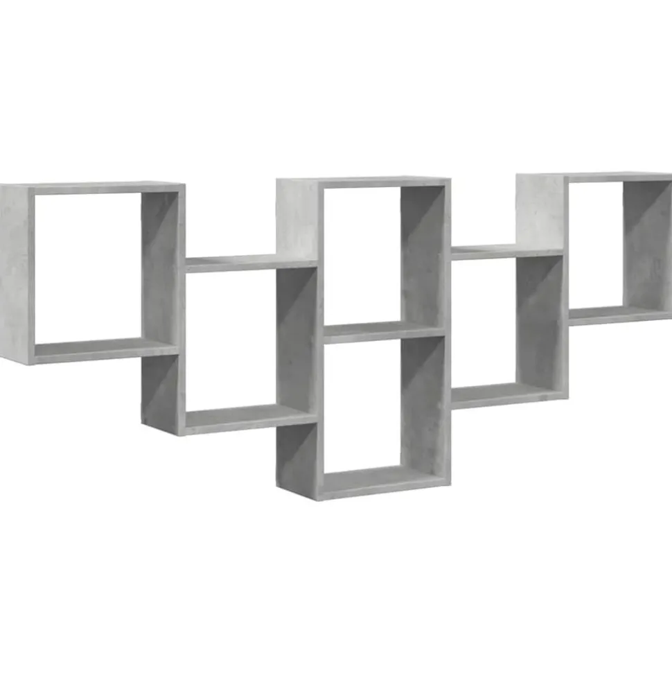 vidaXL Wandschap 159x18x66 cm bewerkt hout betongrijs