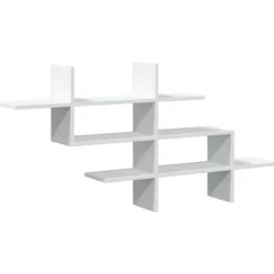 vidaXL Wandschap 124,5x18x60,5 cm bewerkt hout wit
