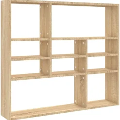 vidaXL Wandschap 90x16x78 cm bewerkt hout sonoma eikenkleurig
