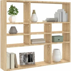 vidaXL Wandschap 90x16x78 cm bewerkt hout sonoma eikenkleurig