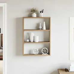 vidaXL Wandschap 43x9x60 cm bewerkt hout artisanaal eikenkleurig