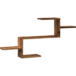 vidaXL Wandschap 104x15x49 cm bewerkt hout oud houtkleurig
