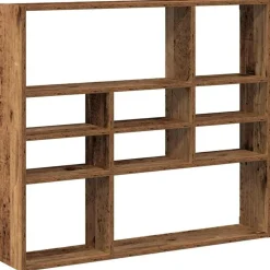 vidaXL Wandschap 90x16x78 cm bewerkt hout oud houtkleurig