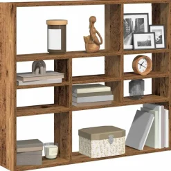 vidaXL Wandschap 90x16x78 cm bewerkt hout oud houtkleurig