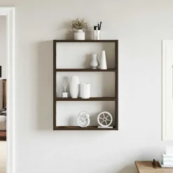 vidaXL Wandschap 43x9x60 cm bewerkt hout gerookt eikenkleurig