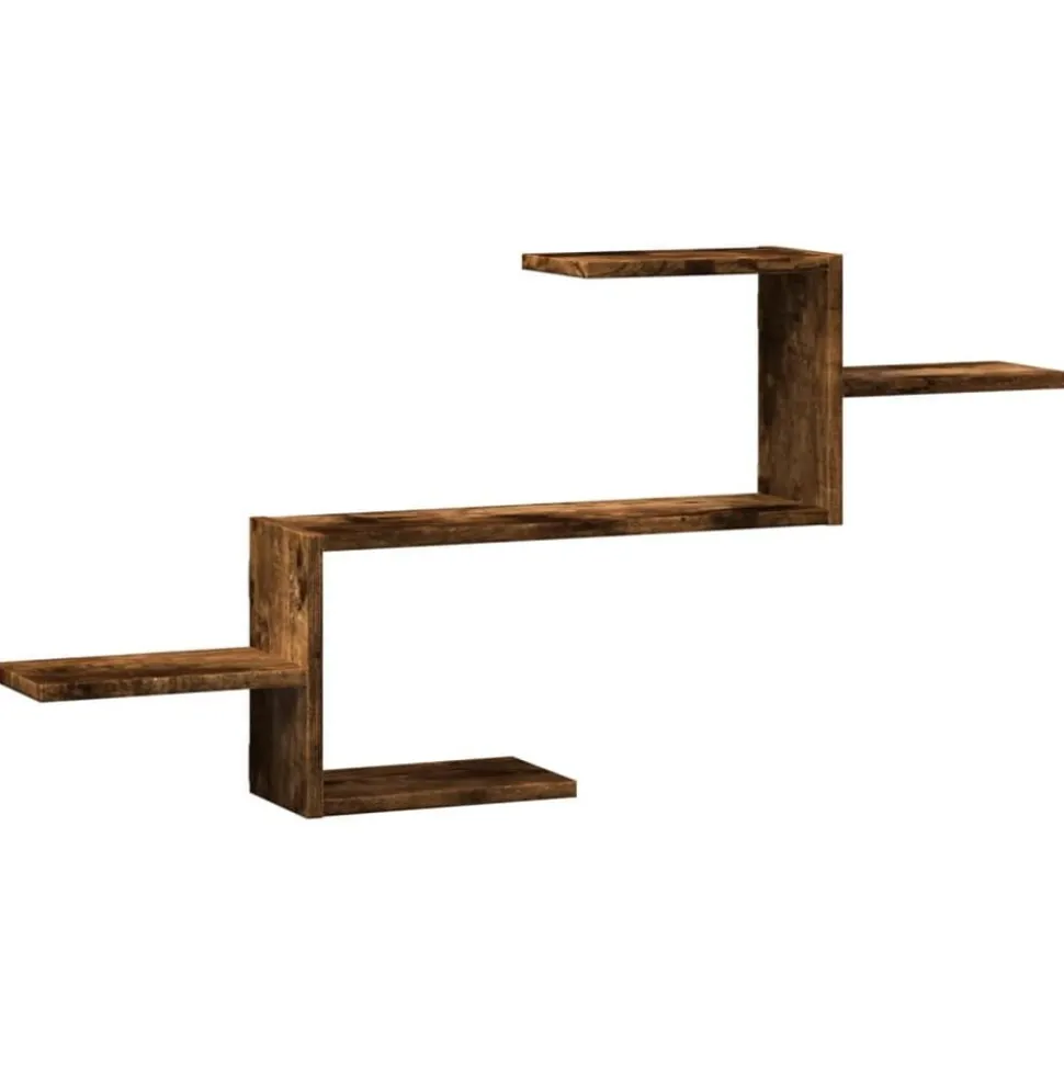 vidaXL Wandschap 104x15x49 cm bewerkt hout gerookt eikenkleurig