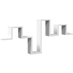 vidaXL Wandschap 104,5x10x43 cm bewerkt hout wit
