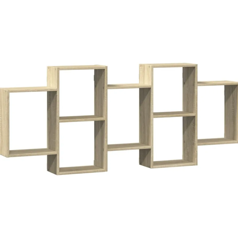 vidaXL Wandschap 159x18x65 cm bewerkt hout sonoma eikenkleurig