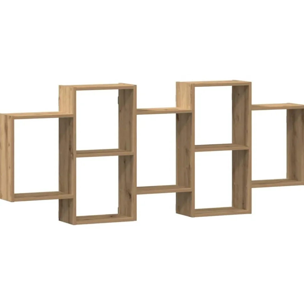 vidaXL Wandschap 159x18x65 cm bewerkt hout artisanaal eikenkleurig