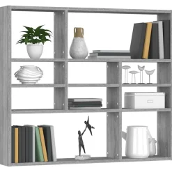 vidaXL Wandschap 90x16x78 cm bewerkt hout grijs sonoma eikenkleurig