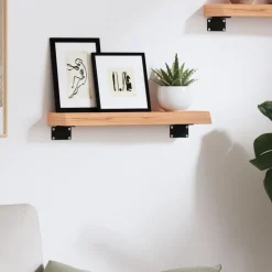 vidaXL Wandschap 40x10x4 cm behandeld massief eikenhout lichtbruin