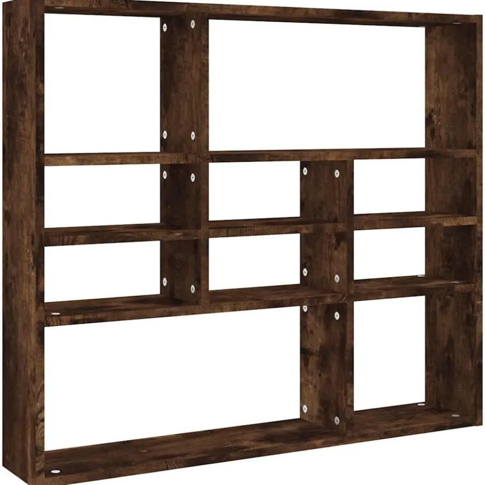 vidaXL Wandschap 90x16x78 cm bewerkt hout gerookt eikenkleurig