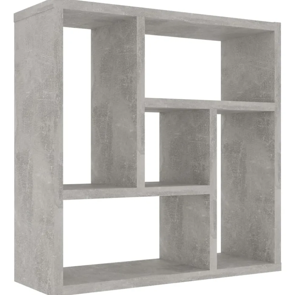 vidaXL Wandschap 45,1x16x45,1 cm bewerkt hout betongrijs