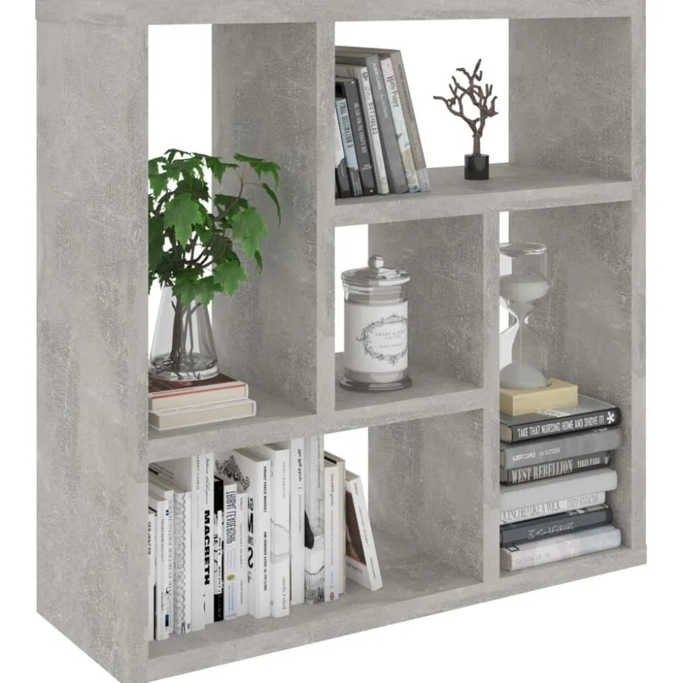 vidaXL Wandschap 45,1x16x45,1 cm bewerkt hout betongrijs