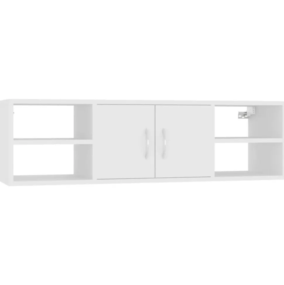vidaXL Wandschap 102x30x29 cm bewerkt hout wit