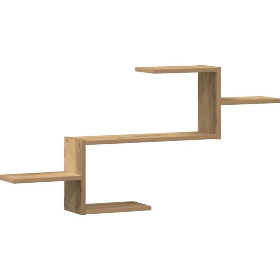 vidaXL Wandschap 104x15x49 cm bewerkt hout artisanaal eikenkleurig