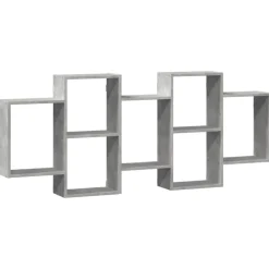 vidaXL Wandschap 159x18x65 cm bewerkt hout betongrijs