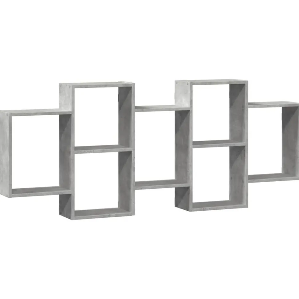 vidaXL Wandschap 159x18x65 cm bewerkt hout betongrijs