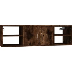 vidaXL Wandschap 102x30x29 cm bewerkt hout gerookt eikenkleurig
