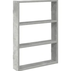 vidaXL Wandschap 43x9x60 cm bewerkt hout betongrijs