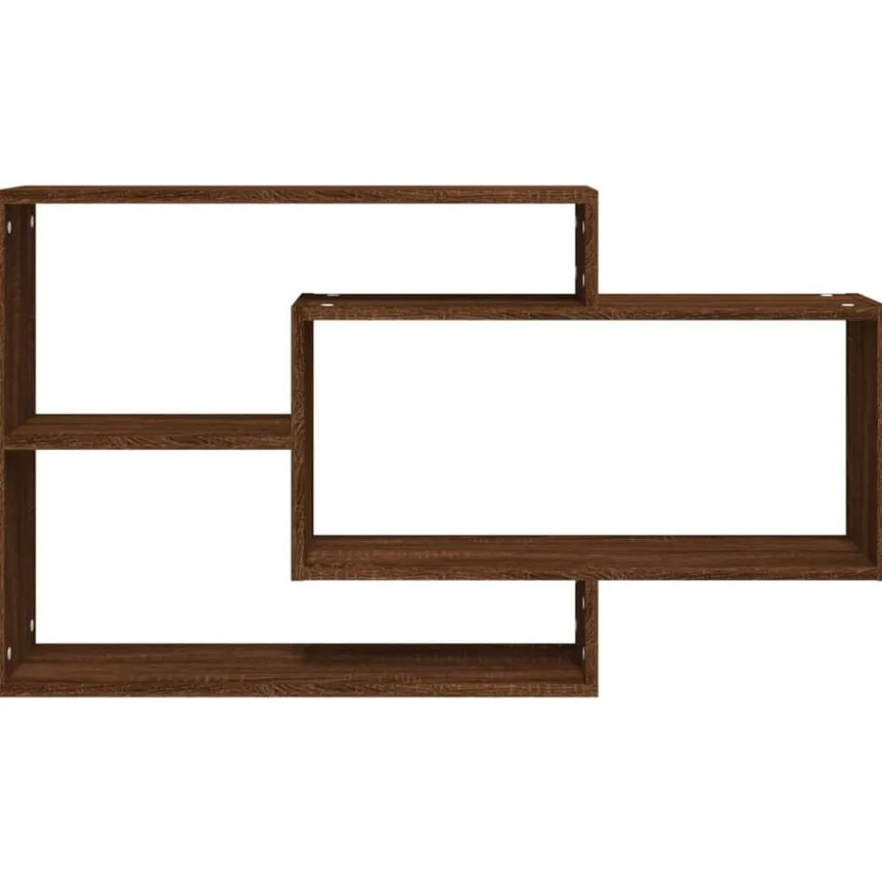 vidaXL Wandschap 104x20x58,5 cm bewerkt hout bruin eikenkleur