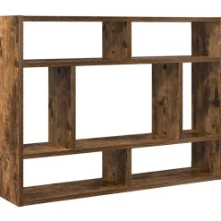 vidaXL Wandschap 75x16x55 cm bewerkt hout gerookt eikenkleurig