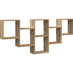 vidaXL Wandschap 159x18x66 cm bewerkt hout artisanaal eikenkleurig